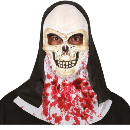 Halloween Masker Schedel Met Bloed van Fiestas Guirca koop je bij Partywinkel