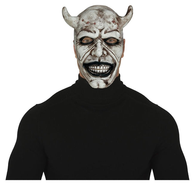 Halloween Masker Wit Duivel van Fiestas Guirca koop je bij Partywinkel