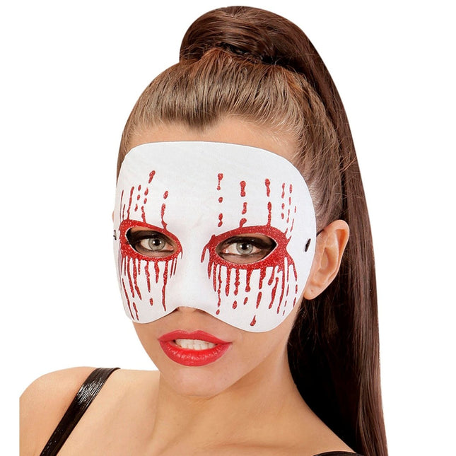 Halloween Masker Wit Psychopaat van Widmann koop je bij Partywinkel