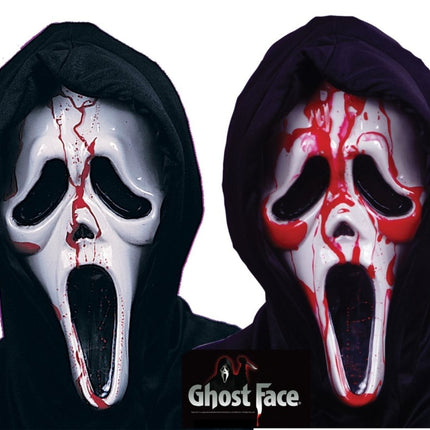 Halloween Masker Wit Rood Met Nep Bloed van Ghostface koop je bij Partywinkel
