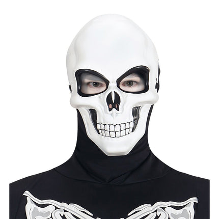 Halloween Masker Wit Zwart Schedel van Widmann koop je bij Partywinkel