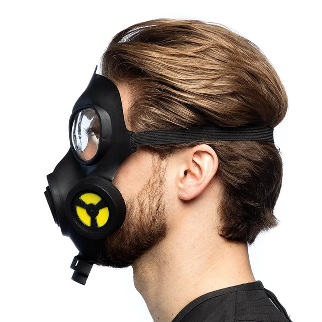 Halloween Masker Zwart Gas Killer van Boland koop je bij Partywinkel
