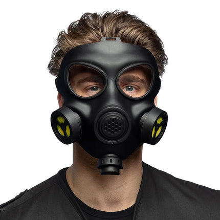 Halloween Masker Zwart Gas Killer van Boland koop je bij Partywinkel