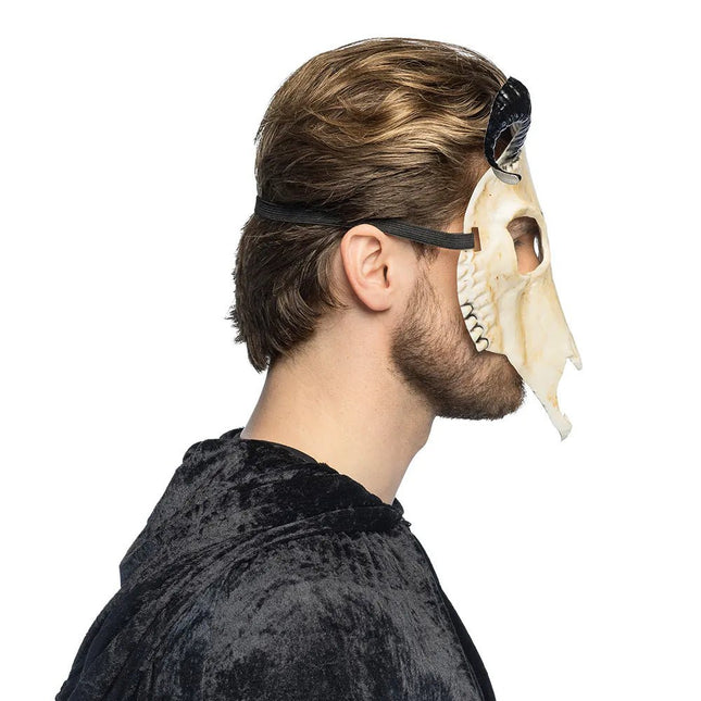 Halloween Masker Zwart Wit Ram van Boland koop je bij Partywinkel