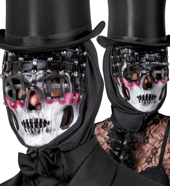 Halloween Masker Zwart Wit Skelet Gaas van Widmann koop je bij Partywinkel