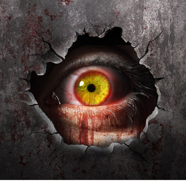 Halloween Muursticker Ooggat 16cm van Fiestas Guirca koop je bij Partywinkel