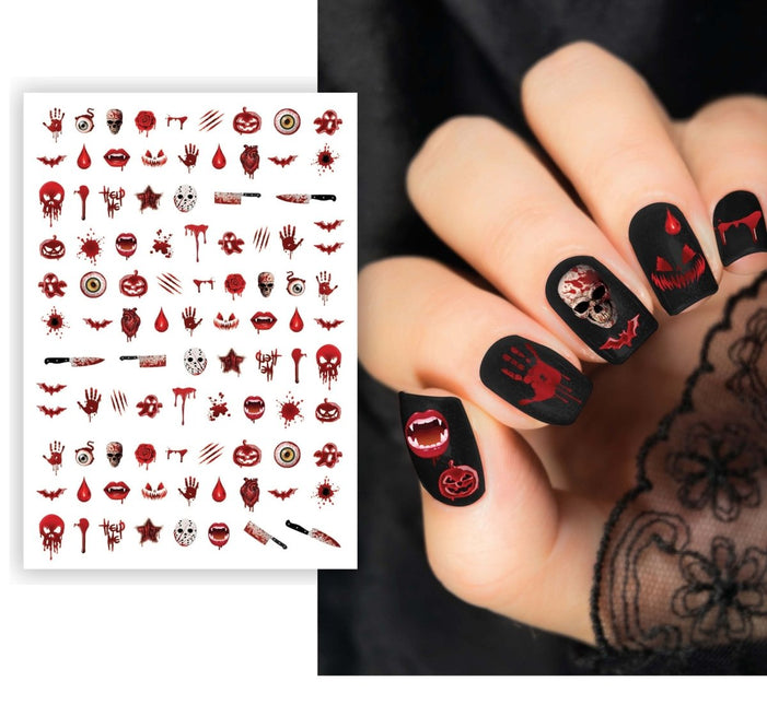Halloween Nagelstickers Bloederig van Fiestas Guirca koop je bij Partywinkel
