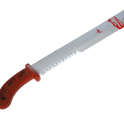 Halloween Nep Machete Met Zaag 60cm van Fiestas Guirca koop je bij Partywinkel