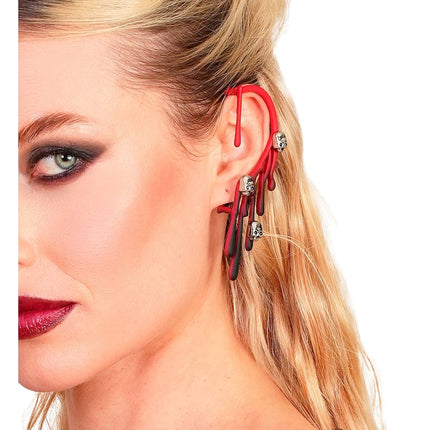 Halloween Nep Piercing Ear Cuff Bloed van Widmann koop je bij Partywinkel