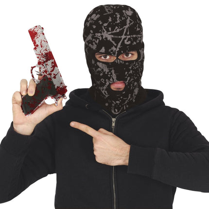 Halloween Nep Pistool Met Bloed 24cm van Fiestas Guirca koop je bij Partywinkel