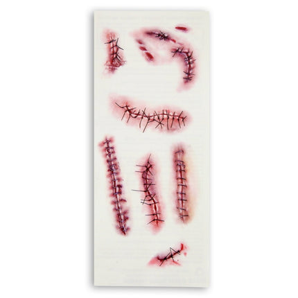 Halloween Nep Tattoos Rood Nietjes En Hechtingen van Widmann koop je bij Partywinkel