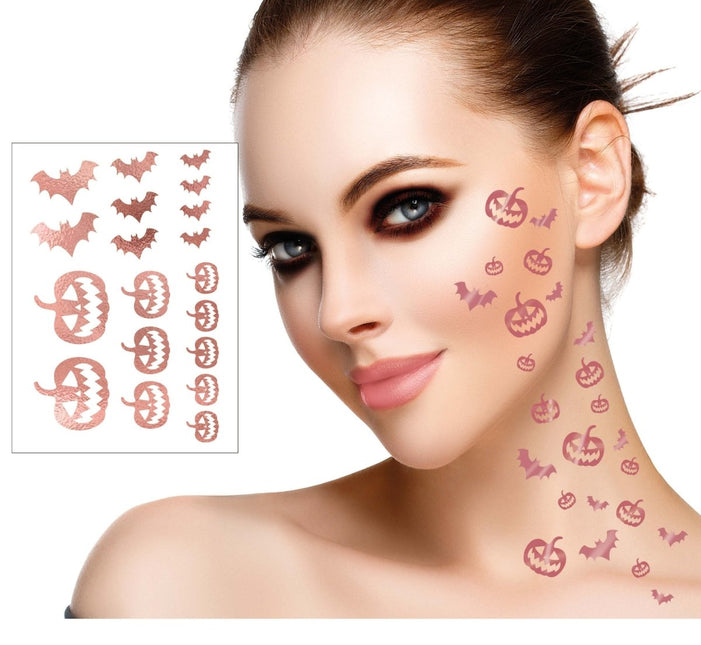 Halloween Nep Tattoos Rose Goud van Fiestas Guirca koop je bij Partywinkel