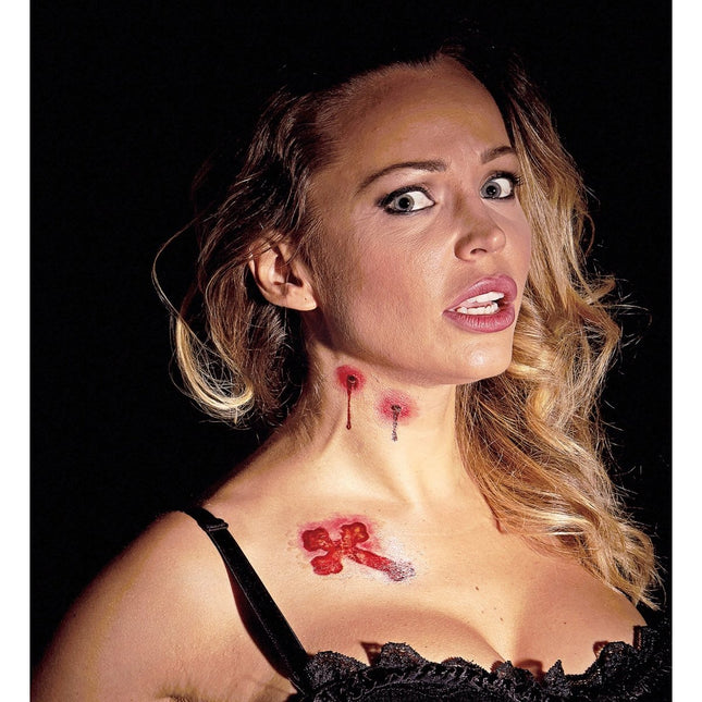 Halloween Nep Tattoos Vampierebeten van Widmann koop je bij Partywinkel