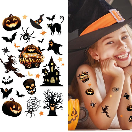 Halloween Nep Tattoos Zwart van Fiestas Guirca koop je bij Partywinkel