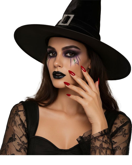 Halloween Nepnagels Rood Punt van Fiestas Guirca koop je bij Partywinkel