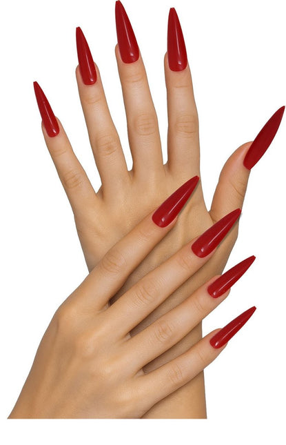 Halloween Nepnagels Rood Punt van Fiestas Guirca koop je bij Partywinkel