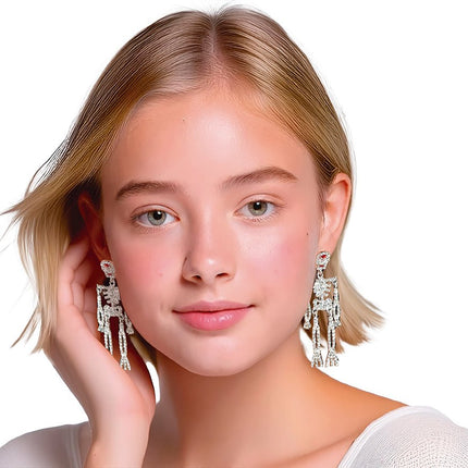 Halloween Oorbellen Skelet 6,5cm van Fiestas Guirca koop je bij Partywinkel