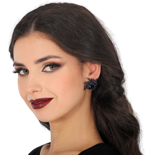 Halloween Oorbellen Spinnen 2,5cm van Fiestas Guirca koop je bij Partywinkel