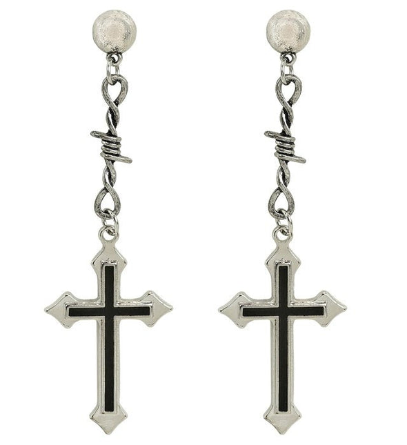 Halloween Oorbellen Zwart Kruis van Widmann koop je bij Partywinkel