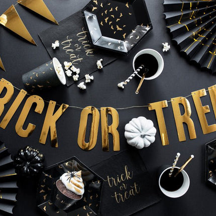 Halloween Papieren Waaiers Set 32 - 40cm 2 delig van Partydeco koop je bij Partywinkel