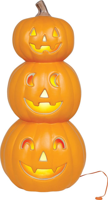 Halloween Pompoen Stapel Met Licht 52cm van Fiestas Guirca koop je bij Partywinkel