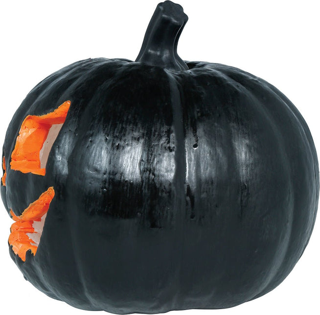 Halloween Pompoen Zwart Met Licht 20cm van Fiestas Guirca koop je bij Partywinkel