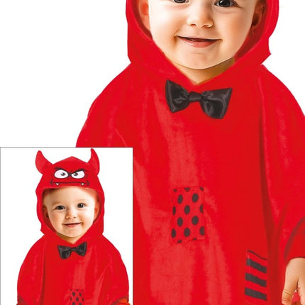 Halloween Poncho Baby Duivel van Fiestas Guirca koop je bij Partywinkel