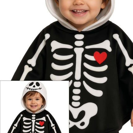 Halloween Poncho Baby Skelet van Fiestas Guirca koop je bij Partywinkel