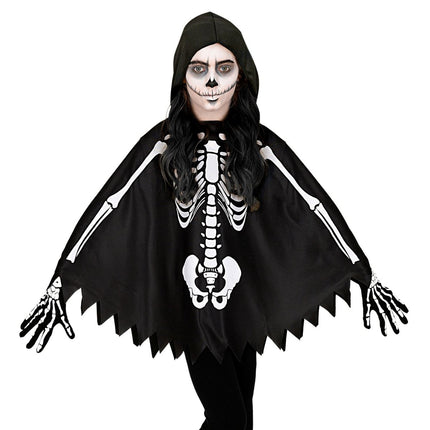 Halloween Poncho Kind Skelet van Widmann koop je bij Partywinkel