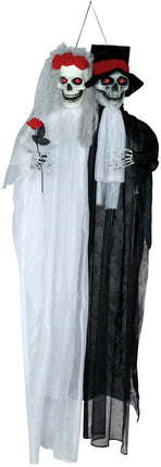 Halloween Pop Bruidspaar Met Licht En Geluid 1,85m van Fiestas Guirca koop je bij Partywinkel