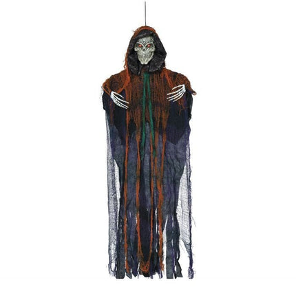 Halloween Pop Gekleurd Skelet Met Licht, Geluid En Beweging 1,2m van Fiestas Guirca koop je bij Partywinkel