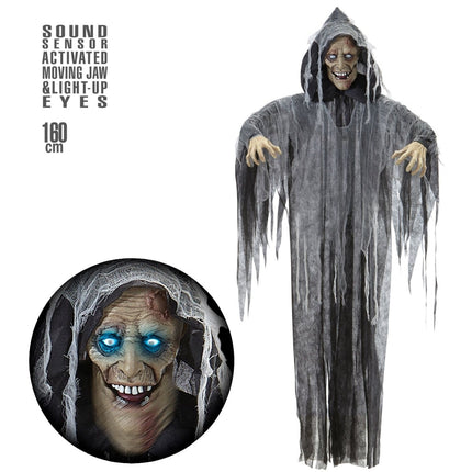 Halloween Pop Grijs Zombie Met Geluid, Licht En Beweging van Widmann koop je bij Partywinkel