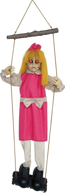 Halloween Pop Hangend Meisje Met Licht, Geluid En Beweging 105cm van Fiestas Guirca koop je bij Partywinkel