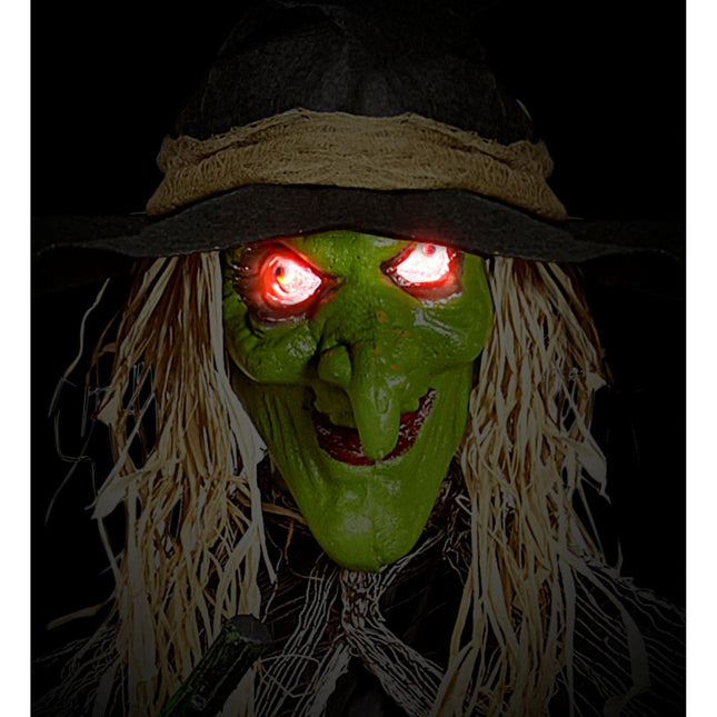 Halloween Pop Heks Met Licht En Geluid 2,4m van Widmann koop je bij Partywinkel