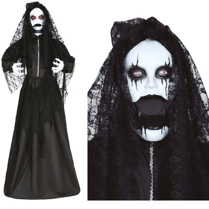 Halloween Pop Schoonmaakster Met Licht, Geluid En Beweging 1,7m van Fiestas Guirca koop je bij Partywinkel