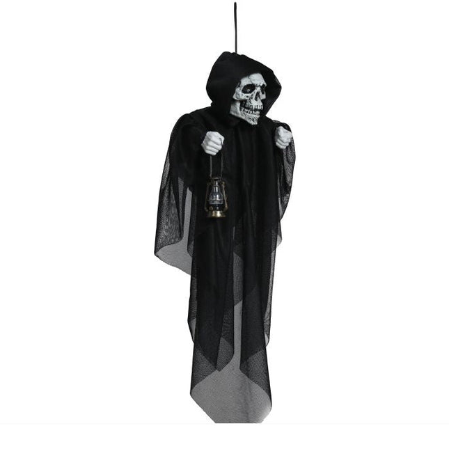 Halloween Pop Skelet Met Lantaarn 50cm van Fiestas Guirca koop je bij Partywinkel