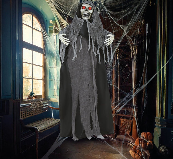 Halloween Pop Skelet Met Licht, Geluid En Beweging 1,7m van Fiestas Guirca koop je bij Partywinkel
