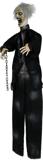 Halloween Pop Zombie Met Licht, Geluid En Beweging 1,7m van Fiestas Guirca koop je bij Partywinkel