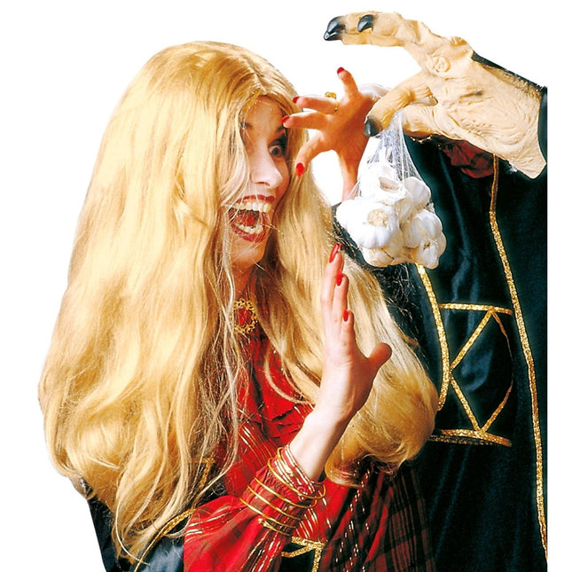 Halloween Pruik Blond Heks van Widmann koop je bij Partywinkel