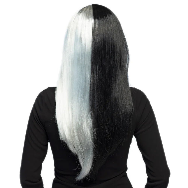 Halloween Pruik Grijs Zwart van Boland koop je bij Partywinkel