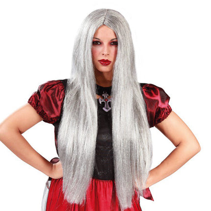 Halloween Pruik Heks Grijs van Fiestas Guirca koop je bij Partywinkel