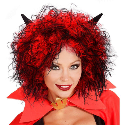 Halloween Pruik Rood Duivel Kort Haar van Widmann koop je bij Partywinkel