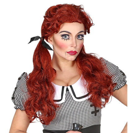 Halloween Pruik Rood Pop van Widmann koop je bij Partywinkel
