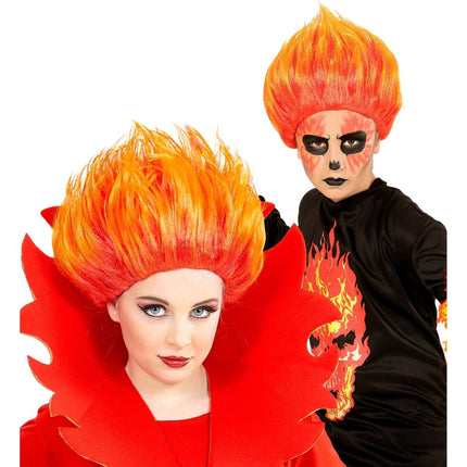 Halloween Pruik Vuur van Widmann koop je bij Partywinkel