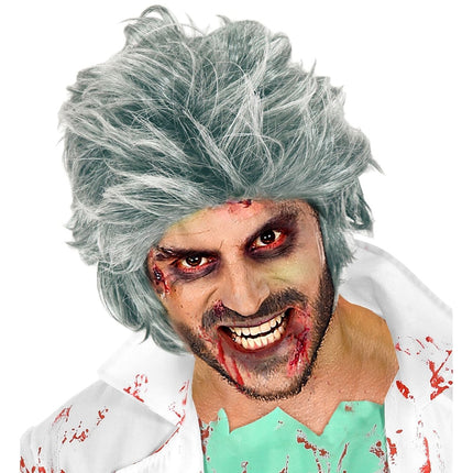 Halloween Pruik Zilver Zombie van Widmann koop je bij Partywinkel