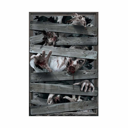 Halloween Raamdecoratie Zombies van Fiestas Guirca koop je bij Partywinkel