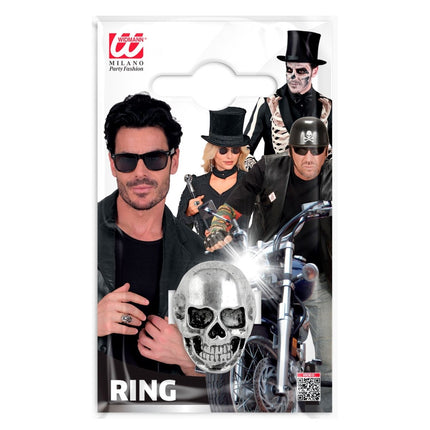 Halloween Ring Glanzend Schedel van Widmann koop je bij Partywinkel