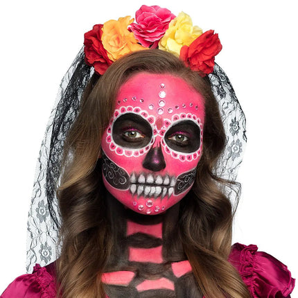 Halloween Schminkset Diamond Catrina 5 delig van Boland koop je bij Partywinkel