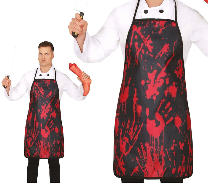 Halloween Schort Zwart Bloederig 75cm van Fiestas Guirca koop je bij Partywinkel