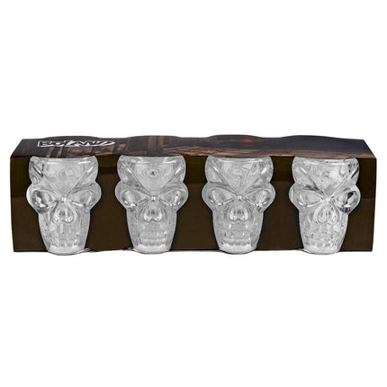 Halloween Shotglaasjes Schedel 50ml 4st van Boland koop je bij Partywinkel